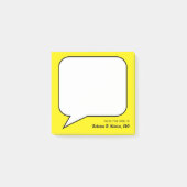 Speech Bubble Jouw naam Sjabloon Post-it® Notes (Voorkant)