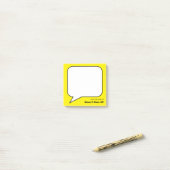 Speech Bubble Jouw naam Sjabloon Post-it® Notes (Op bureau)