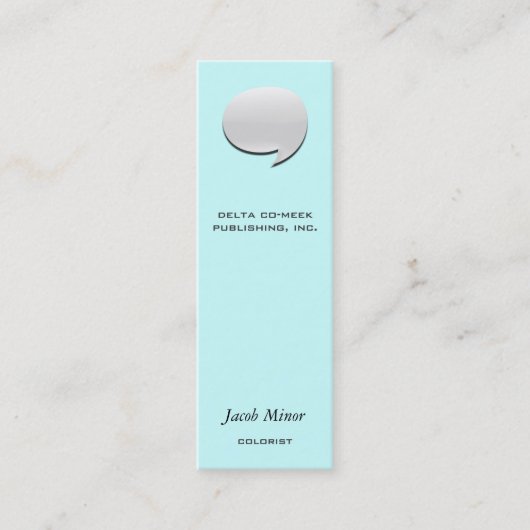 Speech Bubble-kaart [3 quinquies] Mini Visitekaartje (Voorkant)