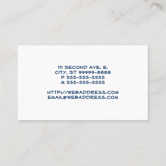 Speech Bubble-kaart [3 quinquies] Visitekaartje (Achterkant)