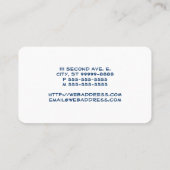 Speech Bubble-kaart [3 quinquies] Visitekaartje (Achterkant)