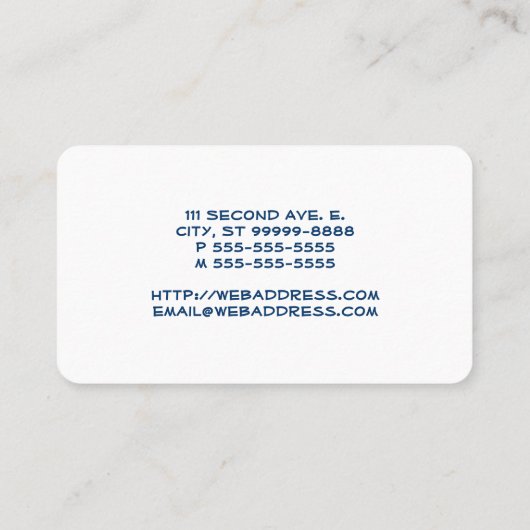 Speech Bubble-kaart [3 quinquies] Visitekaartje (Achterkant)