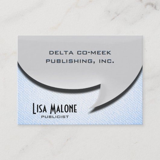 Speech Bubble-kaart [3d-stijl] Visitekaartje (Voorkant)