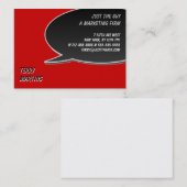 Speech Bubble-kaart Visitekaartje (Voorkant / Achterkant)