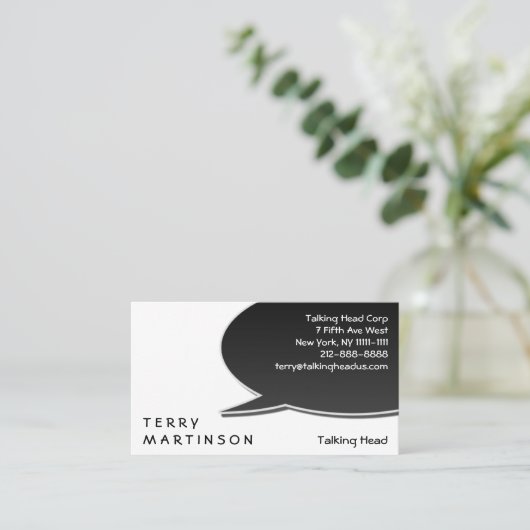 Speech Bubble-kaart Visitekaartje (Staand voorkant)