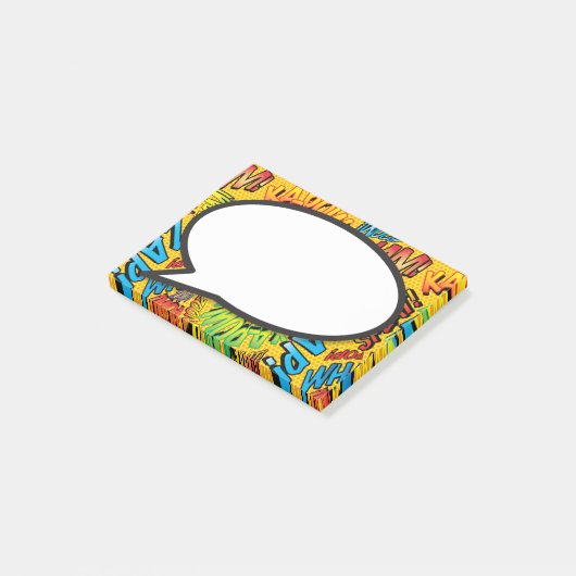 Speech Bubble Leuk Kleurrijk Stripboek Post-it® Notes (Schuin)