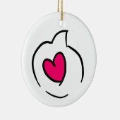 Speech Bubble Love Keramisch Ornament (Rechts)