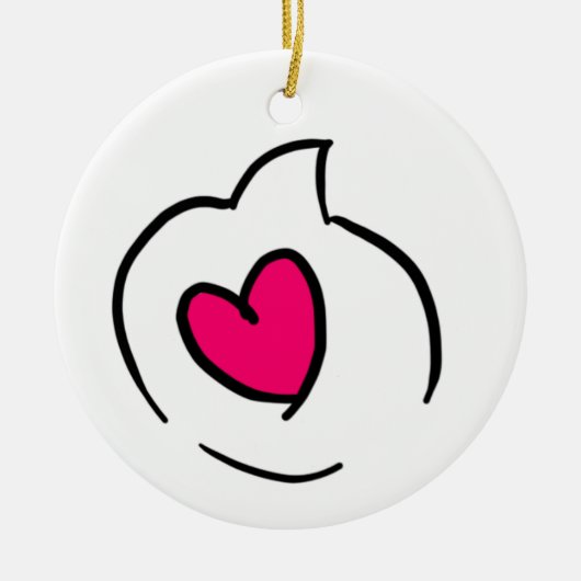 Speech Bubble Love Keramisch Ornament (Voorkant)
