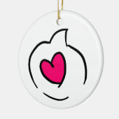 Speech Bubble Love Keramisch Ornament (Links)