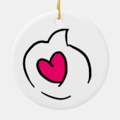 Speech Bubble Love Keramisch Ornament (Achterkant)