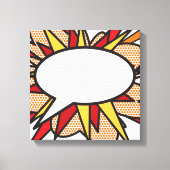 Speech Bubble Modern Leuk Trendy Stripboek Canvas Afdruk (Voorkant)