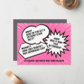 Speech Bubble | Moederdag bedankjes Notitiekaartje (Voorkant / Achterkant in situ)