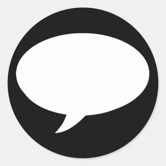 Speech Bubble Ronde Sticker (Voorkant)