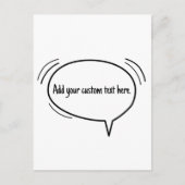 Speech Bubble - voeg je eigen tekst toe! Briefkaart (Voorkant)
