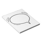 Speech Bubble - voeg je eigen tekst toe! Notitieblok (Schuin)