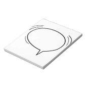 Speech Bubble - voeg je eigen tekst toe! Notitieblok (Linkerzijde)