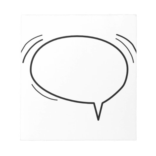 Speech Bubble - voeg je eigen tekst toe! Notitieblok (Voorkant)