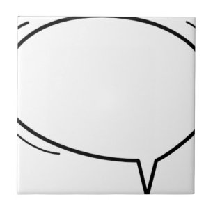 Speech Bubble - voeg je eigen tekst toe! Tegeltje