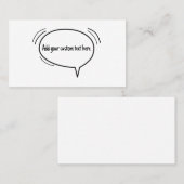 Speech Bubble - voeg je eigen tekst toe! Visitekaartje (Voorkant / Achterkant)
