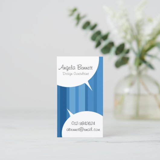 Speech Bubbles Pastel Visitekaartje (Staand voorkant)