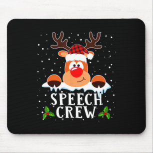 Speech Crew Rendier Santa Hat Buffalo Red Plaid C Muismat