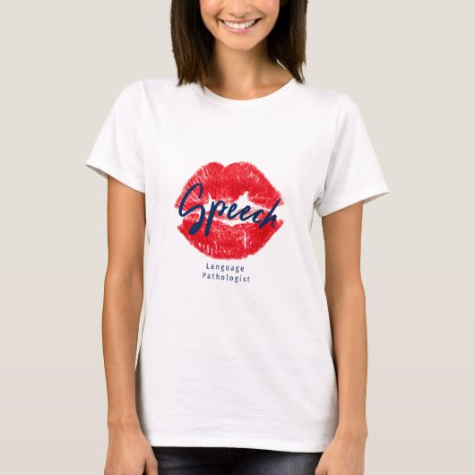 Speech Language Pathologist Kiss T-shirt (Voorkant)