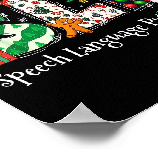 Speech Language Pathologist Reindeer Santa Hat Slp Poster (Hoek)