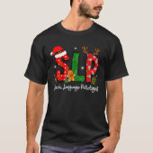 Speech Language Pathologist Reindeer Santa Hat SLP T-shirt (Voorkant)