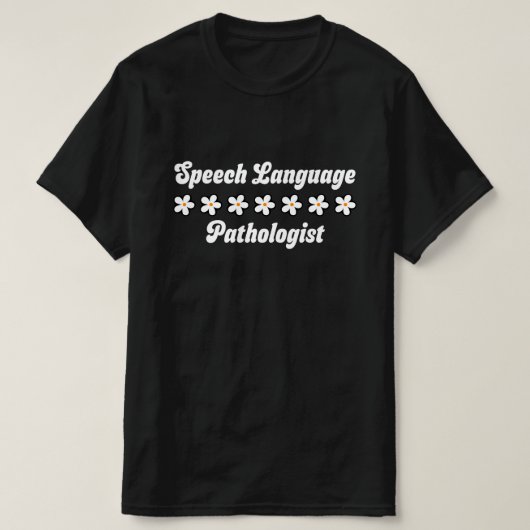 Speech Language Pathologist Retro Daisy Flower T-shirt (Design voorkant)