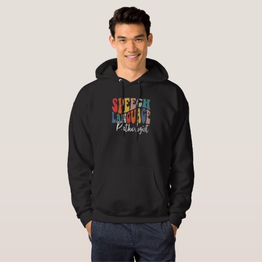 Speech Language Pathologist SLP Speech Therapy Pat Hoodie (Voorkant volledig)