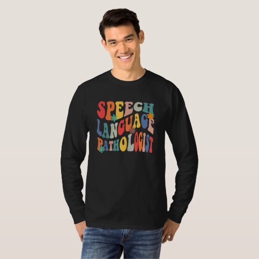Speech Language Pathologist SLP Speech Therapy Pat T-shirt (Voorkant volledig)