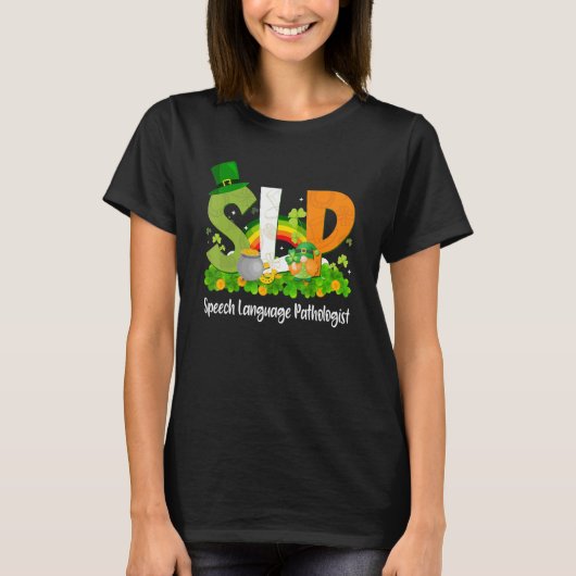 Speech Language Pathologist St Patrick's Day SLP T T-shirt (Voorkant)