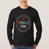 Speech Language Pathologist Therapy Groovy Speech T-shirt (Voorkant)