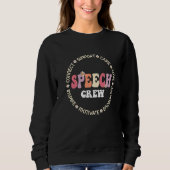 Speech Language Pathologist Therapy Groovy Speech  Trui (Voorkant)