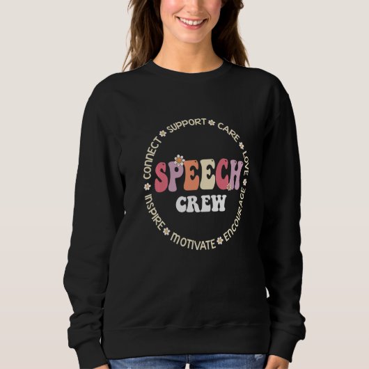 Speech Language Pathologist Therapy Groovy Speech  Trui (Voorkant)