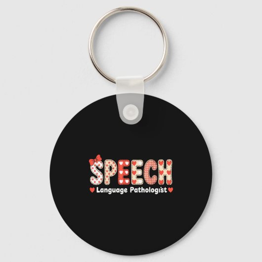 Speech Language Pathologist Valentines Day Slp The Sleutelhanger (Voorkant)