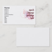 Speech Language Pathology Babe Visitekaartje (Voorkant / Achterkant)