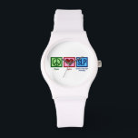Speech Language Pathology Horloge<br><div class="desc">Peace Love SLP. Ik hou van spraaktherapie. Een geschenk van de spraaktaalpatholoog.</div>
