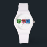 Speech Language Pathology Horloge<br><div class="desc">Peace Love SLP. Ik hou van spraaktherapie. Een geschenk van de spraaktaalpatholoog.</div>