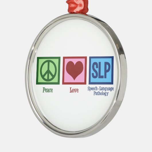 Speech Language Pathology Metalen Ornament (Links)