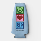 Speech Language Pathology Peace Love SLP Custom Flesjeskoeler (Voorkant)