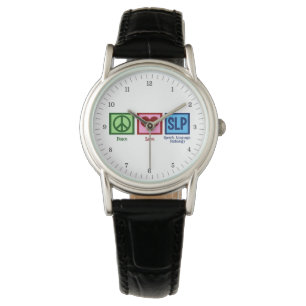 Speech Language Pathology Peace Love SLP Horloge