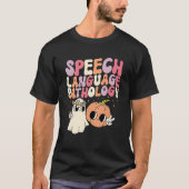 Speech Language Pathology Retro Halloween Speech T T-shirt (Voorkant)