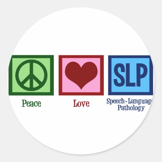 Speech Language Pathology Ronde Sticker (Voorkant)