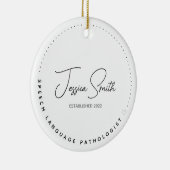 Speech Language Patholoog Afstuderen Kerstmis Keramisch Ornament (Rechts)