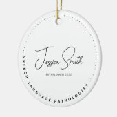 Speech Language Patholoog Afstuderen Kerstmis Keramisch Ornament (Links)