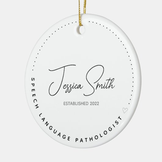 Speech Language Patholoog Afstuderen Kerstmis Keramisch Ornament (Links)