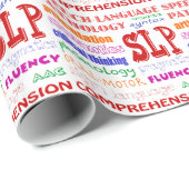 Speech Language Patholoog Colorful Fun Font Cadeaupapier (Rol Hoek)