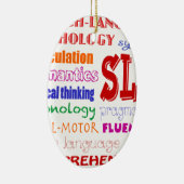 Speech Language Patholoog Colorful Fun Font Keramisch Ornament (Rechts)