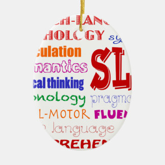 Speech Language Patholoog Colorful Fun Font Keramisch Ornament